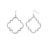 Silver Geo Outline Dangle Earrings